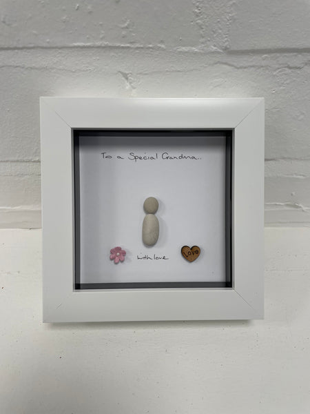 2 People Pebble Picture - Friends, Sisters, Love, Mum and Daughter, Mum and Son, Special Grandparents, Special Grandma, Special Nan