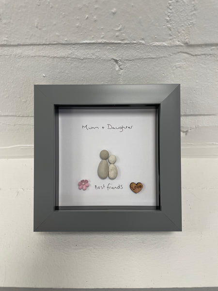 2 People Pebble Picture - Friends, Sisters, Love, Mum and Daughter, Mum and Son, Special Grandparents, Special Grandma, Special Nan